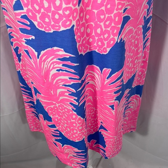 Lilly Pulitzer Pink and Blue Tropical Print Dress Size Small - Picture 4 of 8